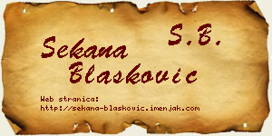 Sekana Blašković vizit kartica